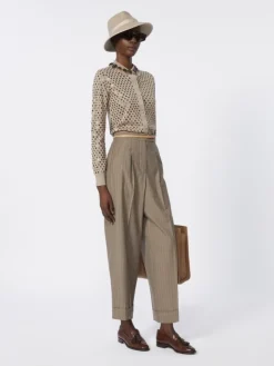 Sequinned wool cardigan - BROWN