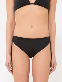 Shiny jersey bikini bottoms - BLACK