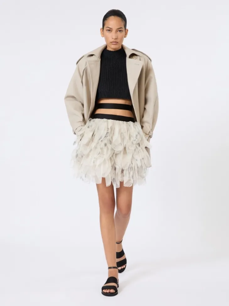 Short cotton duster coat - SAND