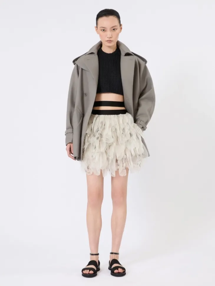 Short cotton duster coat - MEDIUM GREY