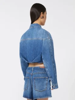 Short denim shirt - MIDNIGHTBLUE