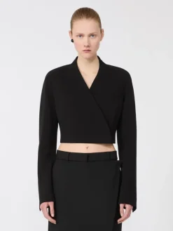 Short jersey jacket - BLACK