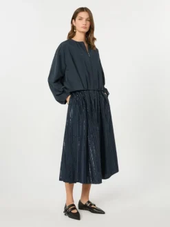 Short taffeta jacket - NAVY
