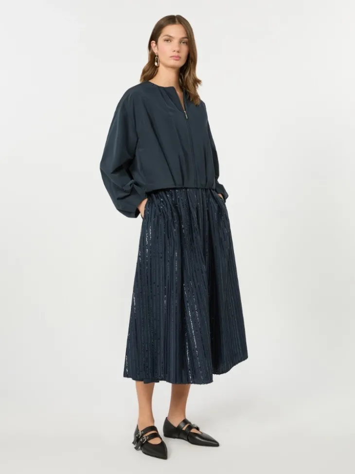 Short taffeta jacket - NAVY