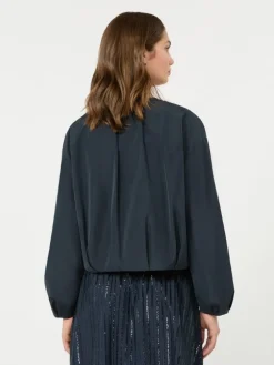 Short taffeta jacket - NAVY