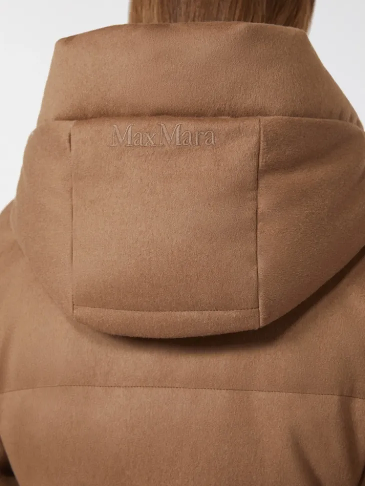 Short water-repellent canvas and camel down jacket - CAMEL
