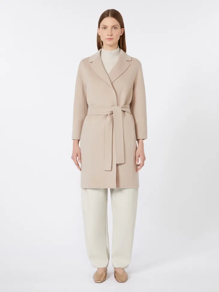 Short wool coat - BEIGE PINK