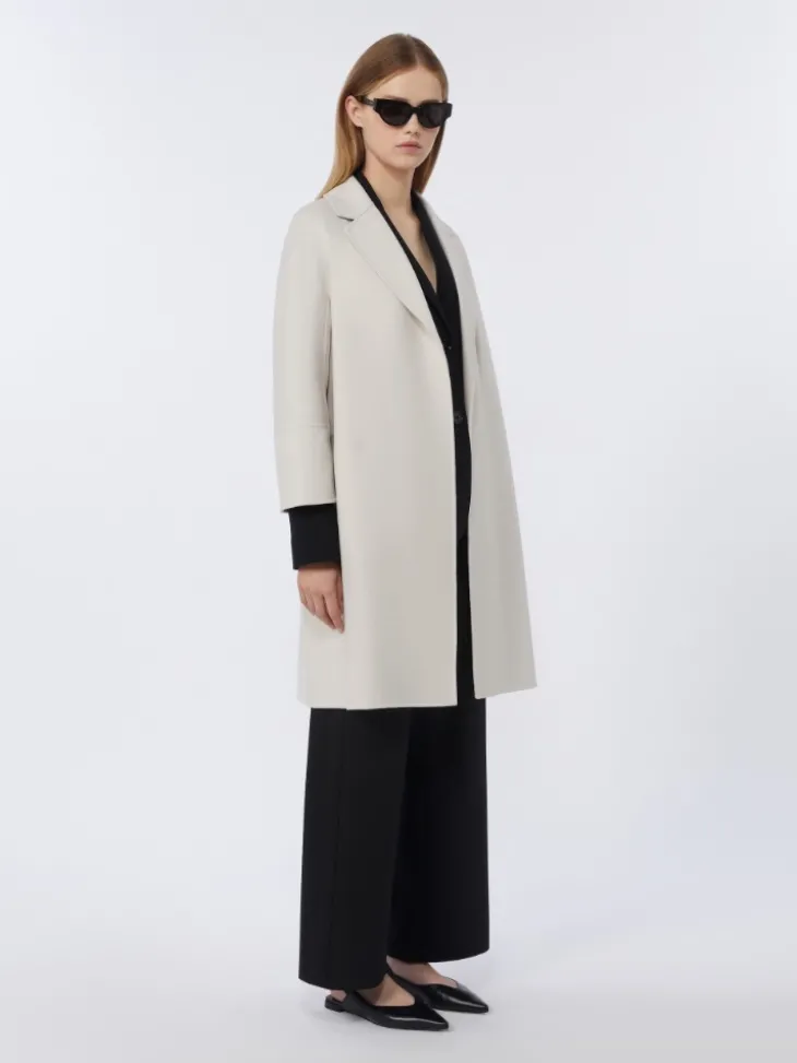 Short wool coat - IVORY