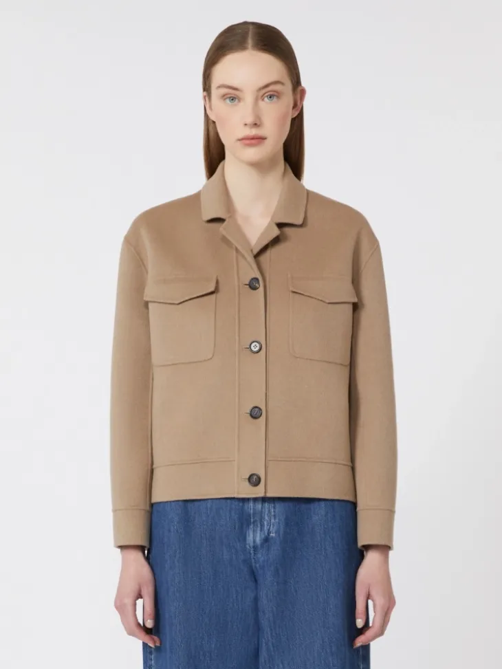 Short wool jacket - BEIGE