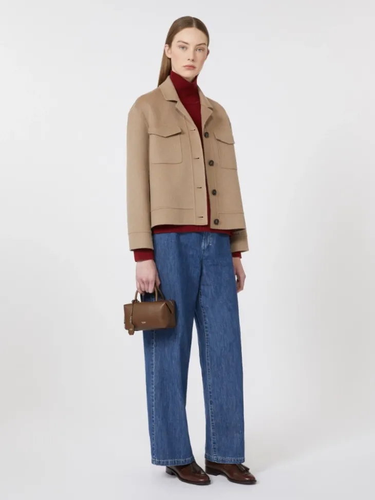 Short wool jacket - BEIGE