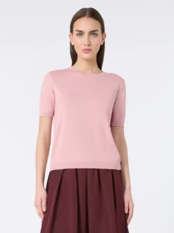 Silk and cotton jumper - PINK