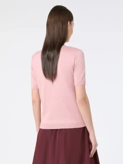 Silk and cotton jumper - PINK