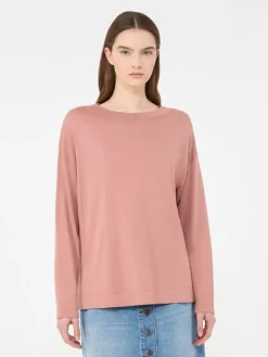Silk and cotton yarn sweater - PINK