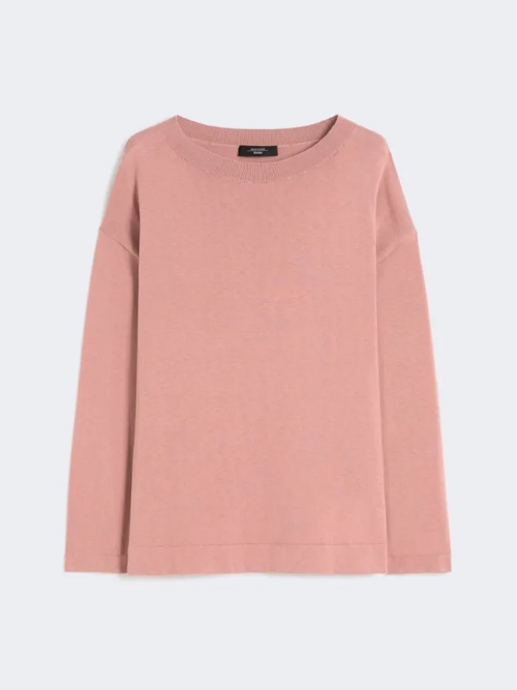 Silk and cotton yarn sweater - PINK