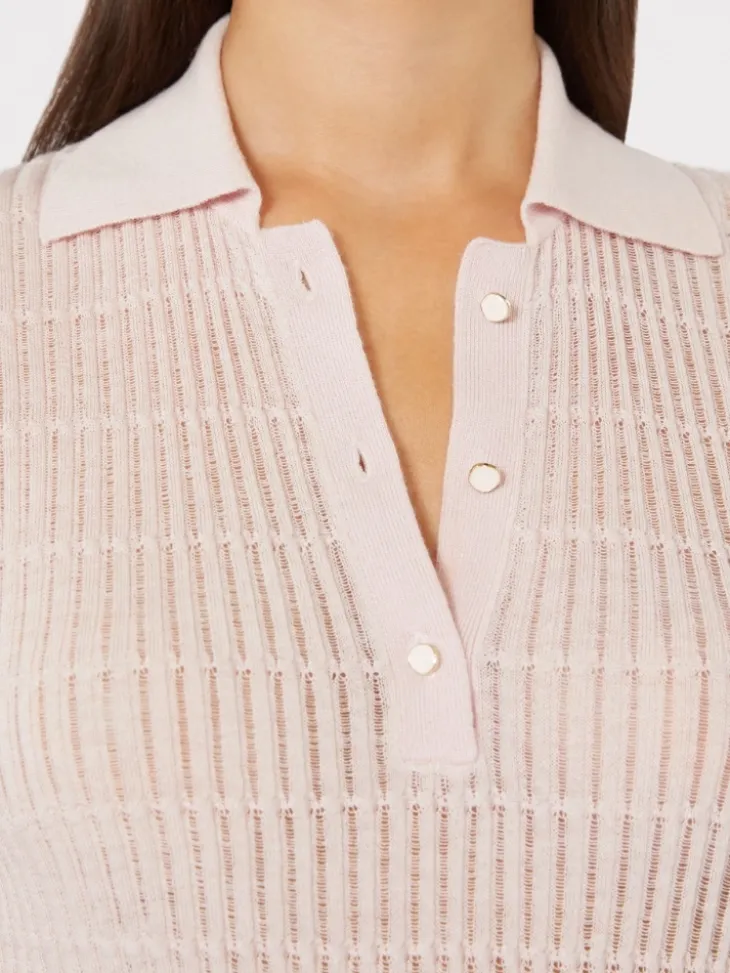 Silk and wool yarn jumper - PINK