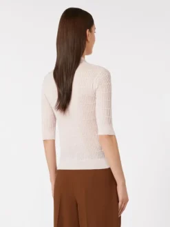 Silk and wool yarn jumper - PINK