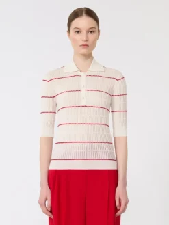Silk and wool yarn jumper - WHITE