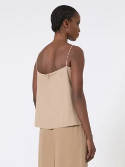 Silk canvas top - HAZELNUT BROWN