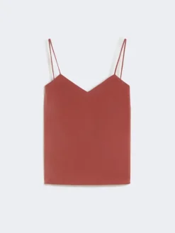 Silk canvas top - TERRA COTTA