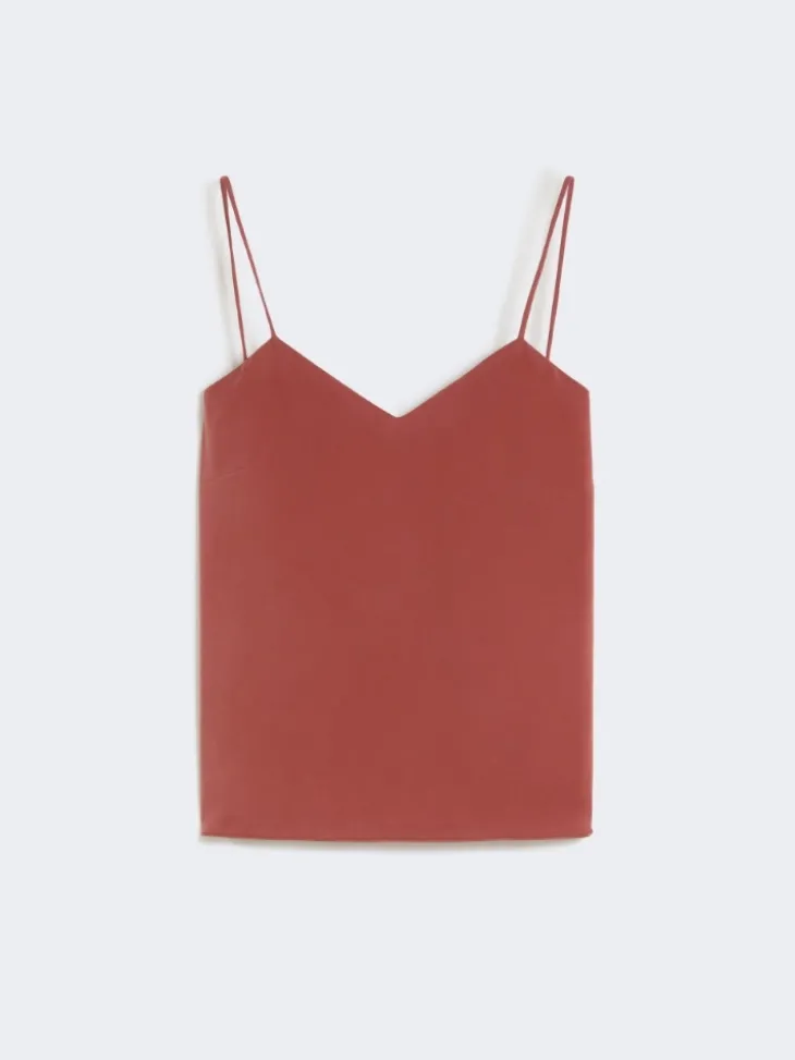 Silk canvas top - TERRA COTTA