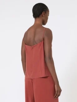 Silk canvas top - TERRA COTTA