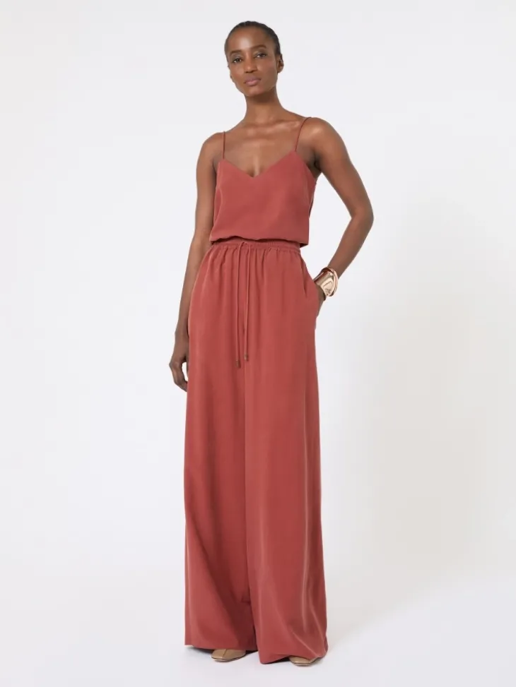 Silk canvas top - TERRA COTTA