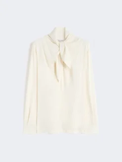 Silk charmeuse blouse - IVORY