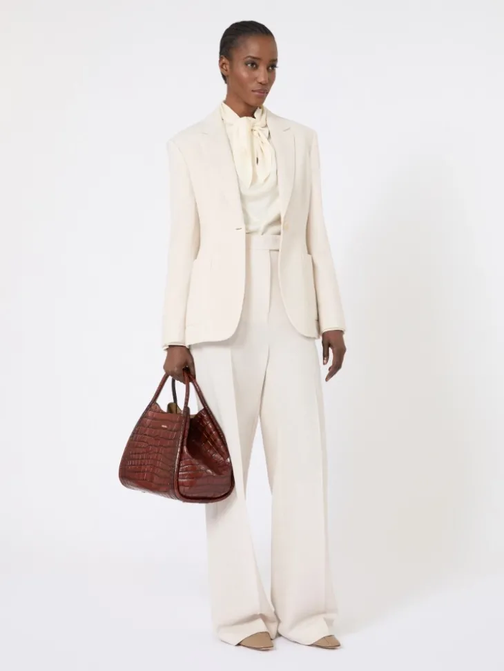 Silk charmeuse blouse - IVORY