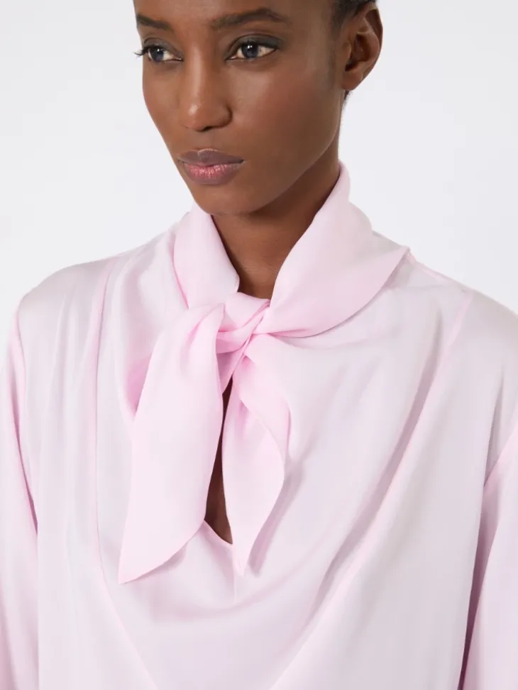 Silk charmeuse blouse - PINK