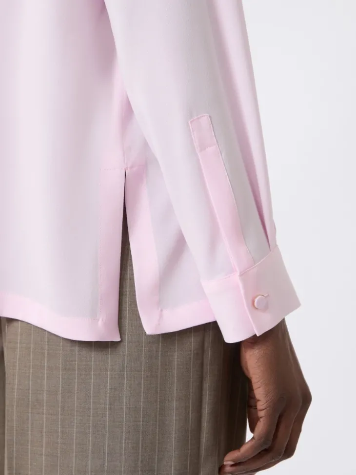 Silk charmeuse blouse - PINK
