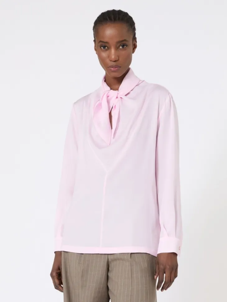 Silk charmeuse blouse - PINK