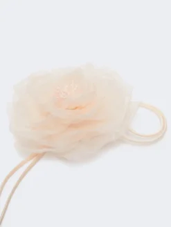 Silk chiffon flower brooch - PINK