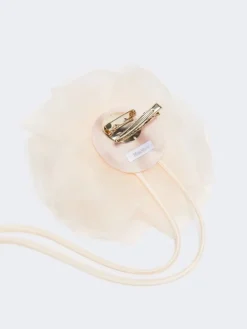 Silk chiffon flower brooch - PINK