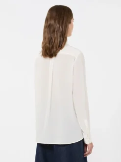 Silk crepe de chine shirt - IVORY