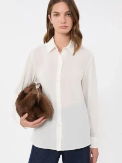 Silk crepe de chine shirt - IVORY