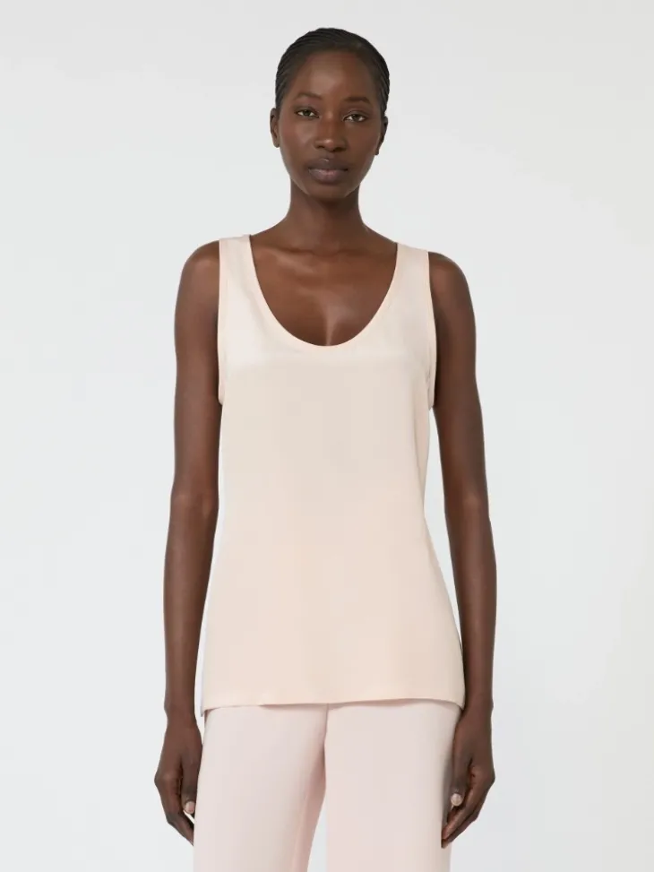Silk crepe de chine top - PINK