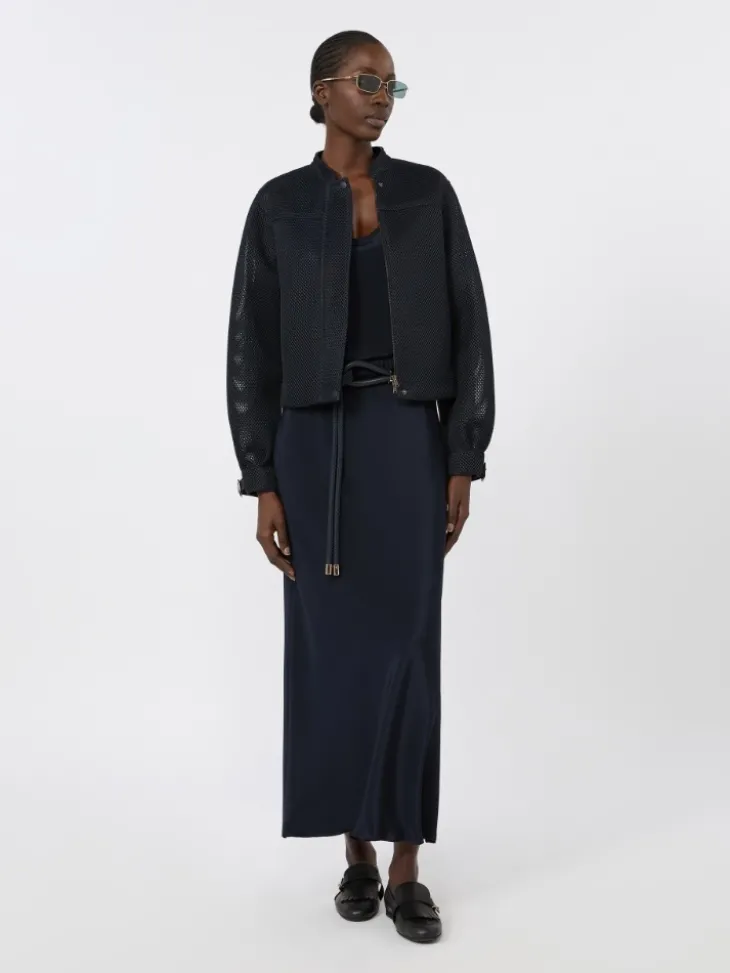 Silk crepe de chine top - ULTRAMARINE