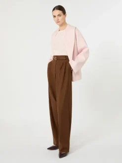 Silk crew-neck blouse - PINK
