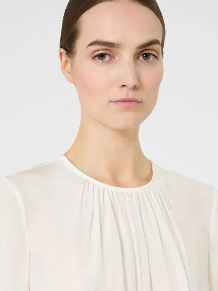 Silk crew-neck blouse - SILK