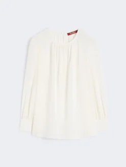 Silk crew-neck blouse - SILK