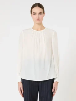 Silk crew-neck blouse - SILK