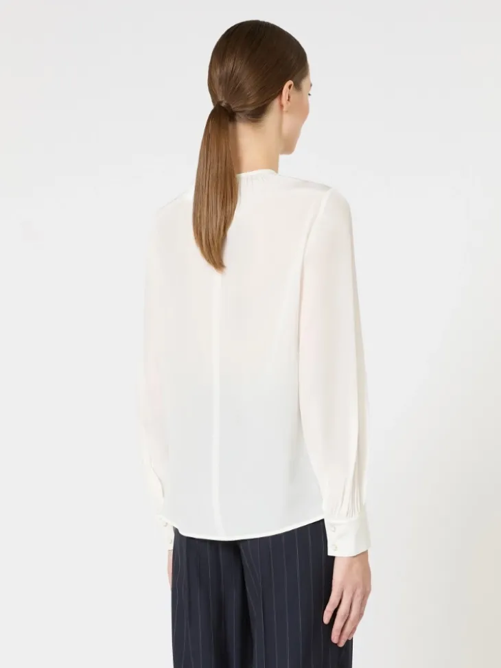 Silk crew-neck blouse - SILK