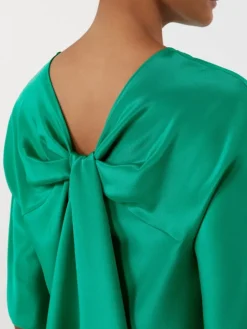 Silk crêpe de chine blouse - GREEN