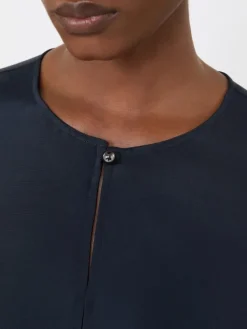 Silk crêpe de Chine blouse - ULTRAMARINE