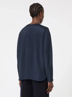 Silk crêpe de Chine blouse - ULTRAMARINE