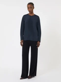 Silk crêpe de Chine blouse - ULTRAMARINE