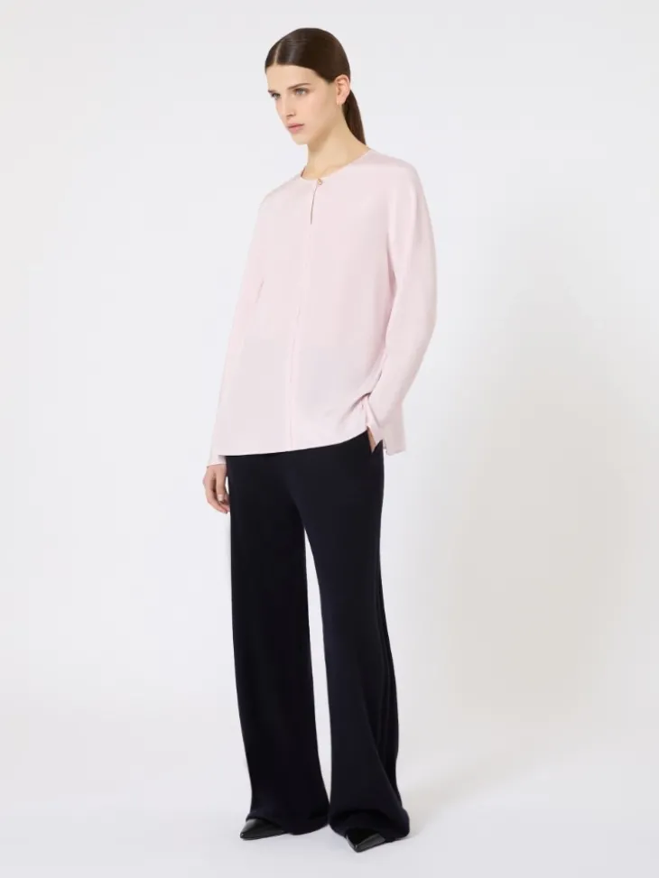 Silk crêpe de Chine blouse - PINK