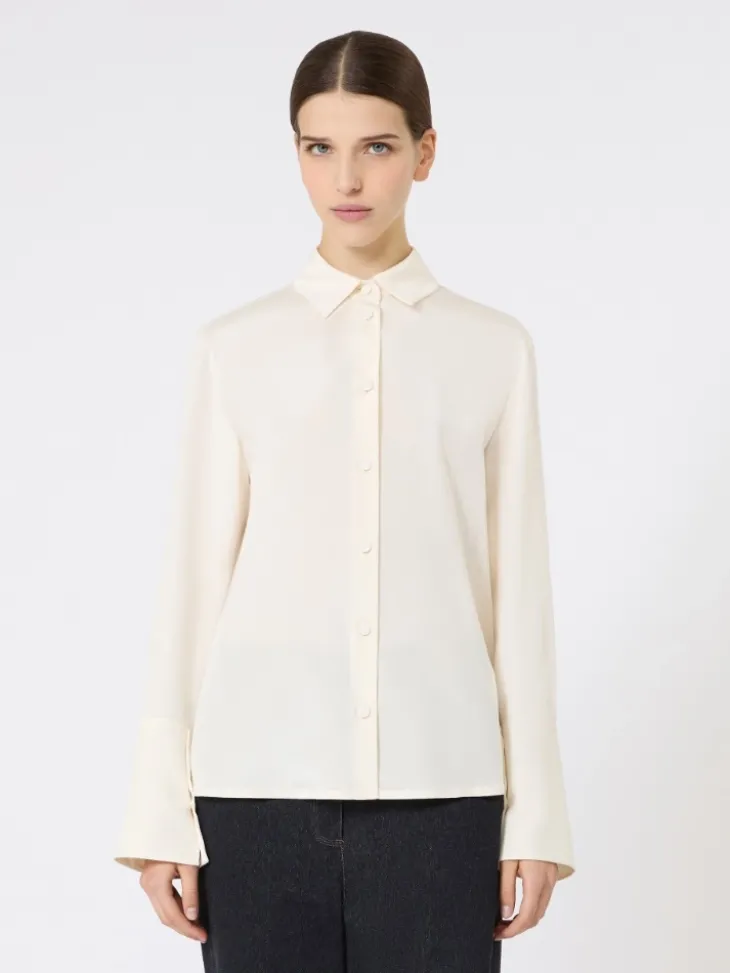 Silk crêpe de Chine shirt - IVORY