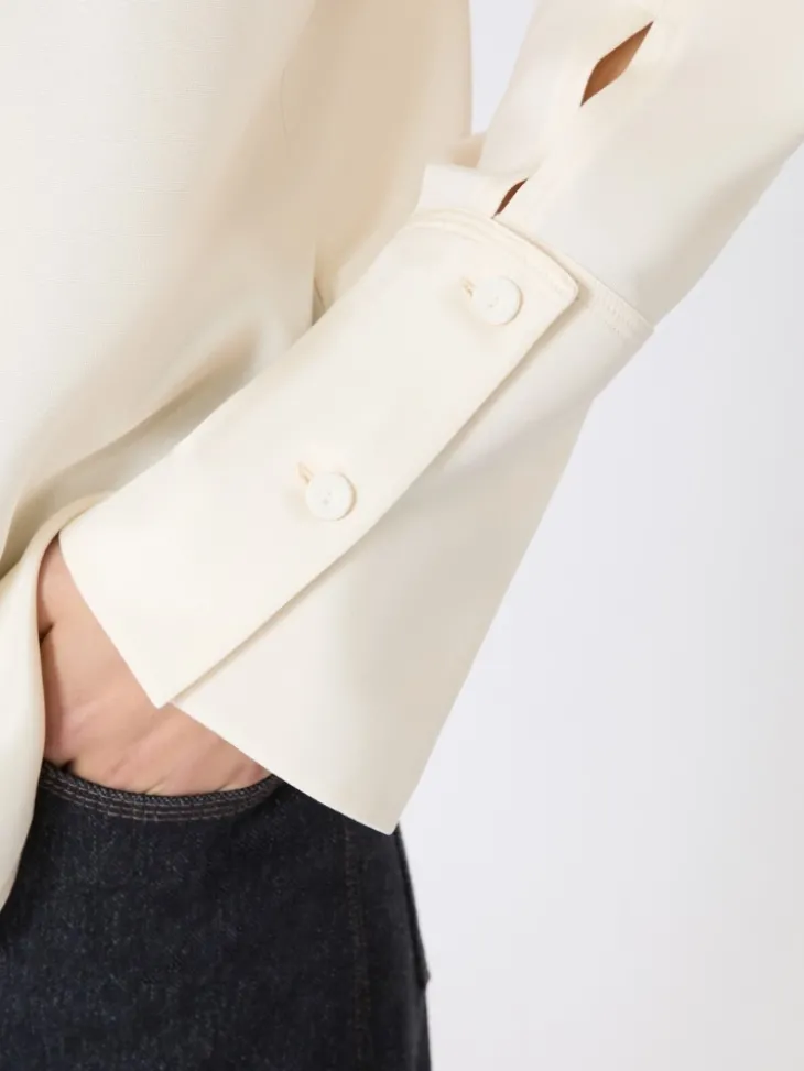 Silk crêpe de Chine shirt - IVORY