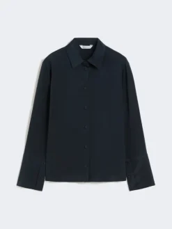 Silk crêpe de Chine shirt - ULTRAMARINE